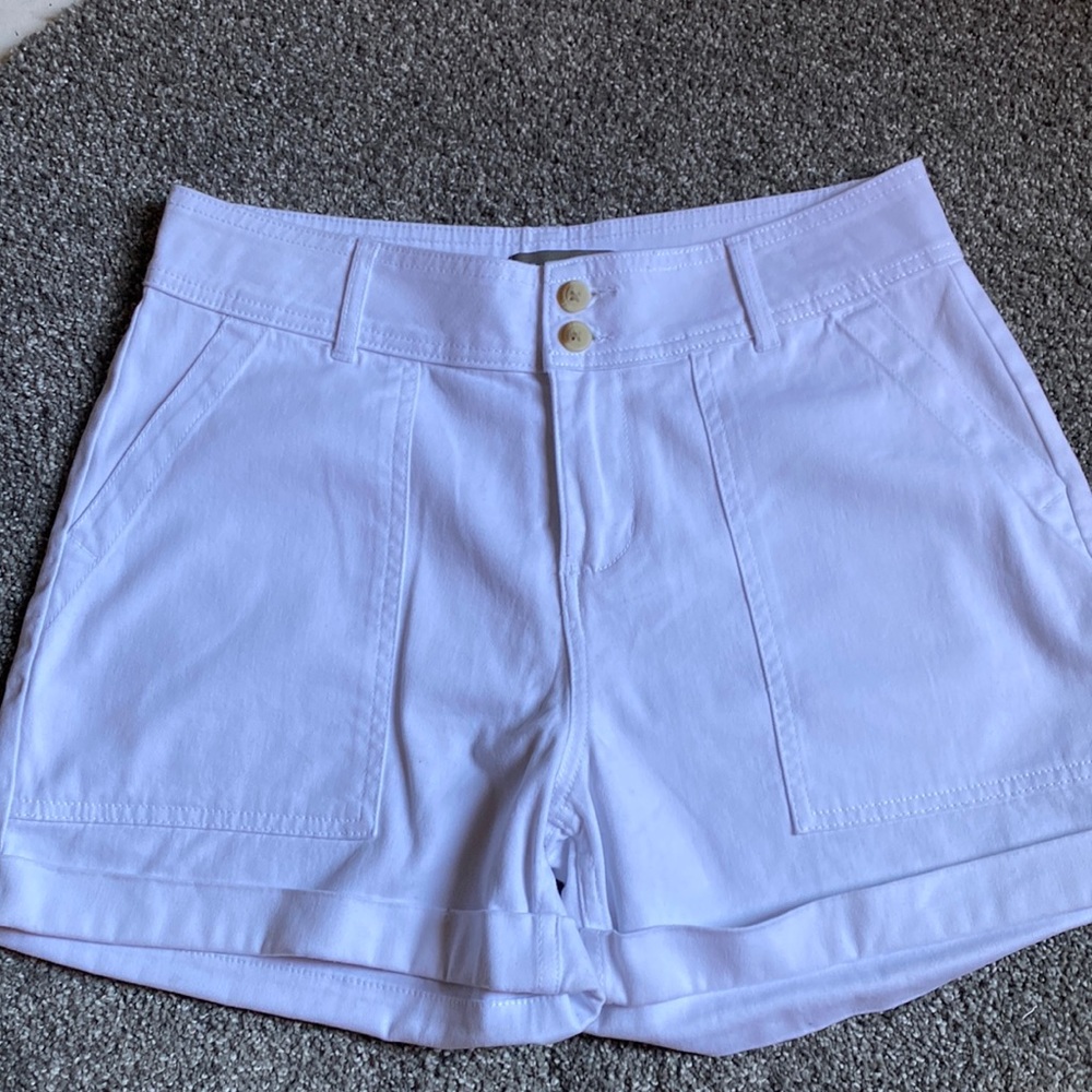White summer shorts